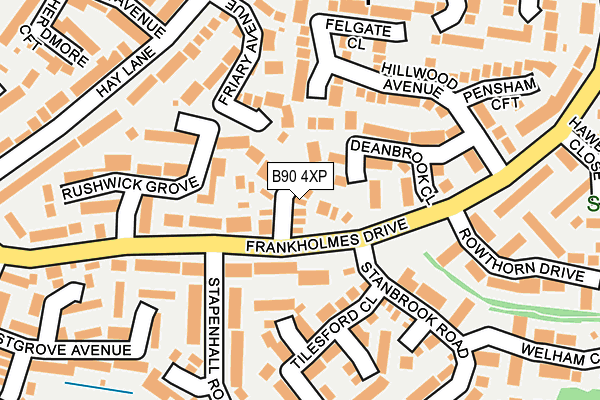 B90 4XP map - OS OpenMap – Local (Ordnance Survey)