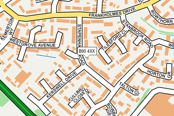 B90 4XX map - OS OpenMap – Local (Ordnance Survey)