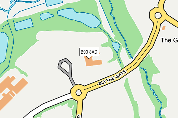 B90 8AD map - OS OpenMap – Local (Ordnance Survey)