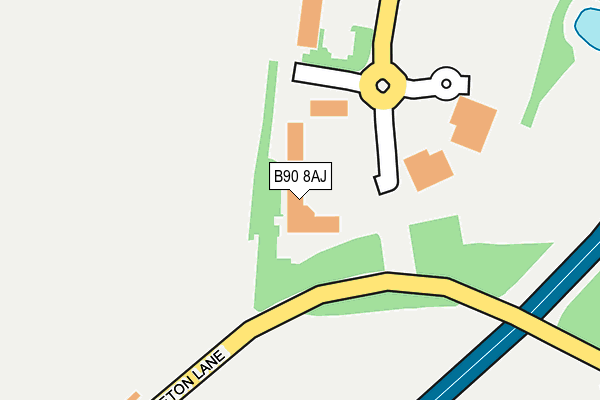 B90 8AJ map - OS OpenMap – Local (Ordnance Survey)