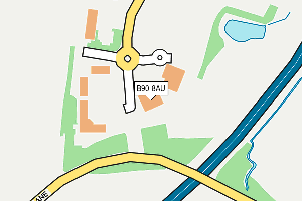 B90 8AU map - OS OpenMap – Local (Ordnance Survey)