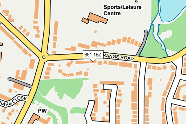 B91 1BZ map - OS OpenMap – Local (Ordnance Survey)