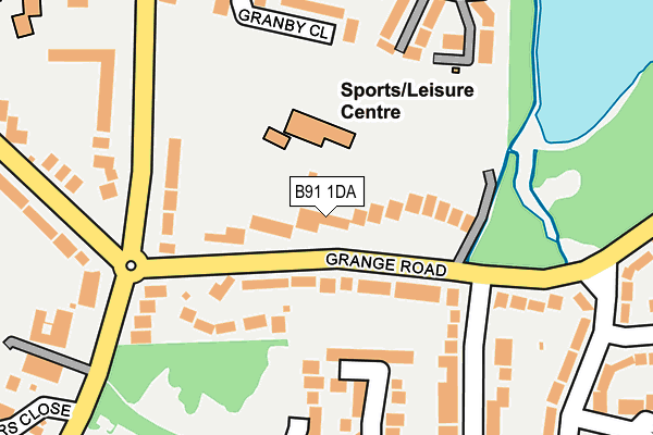B91 1DA map - OS OpenMap – Local (Ordnance Survey)