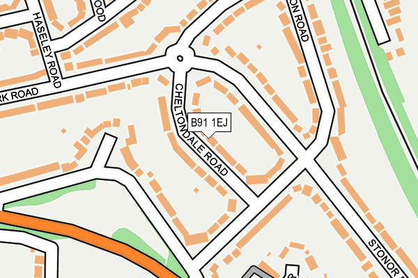 B91 1EJ map - OS OpenMap – Local (Ordnance Survey)
