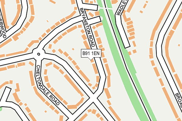 B91 1EN map - OS OpenMap – Local (Ordnance Survey)