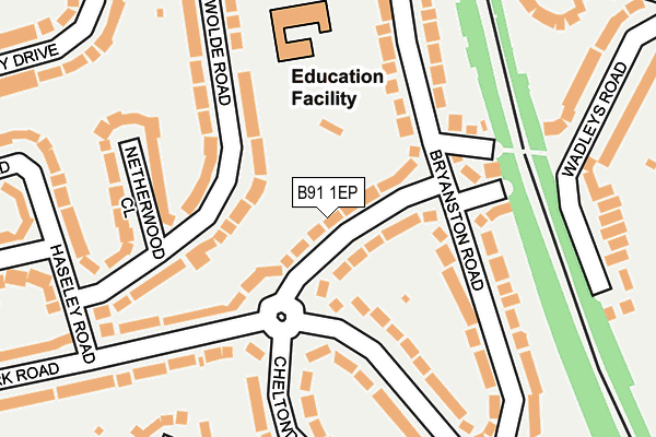 B91 1EP map - OS OpenMap – Local (Ordnance Survey)