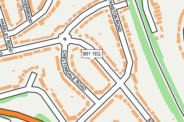 B91 1EQ map - OS OpenMap – Local (Ordnance Survey)