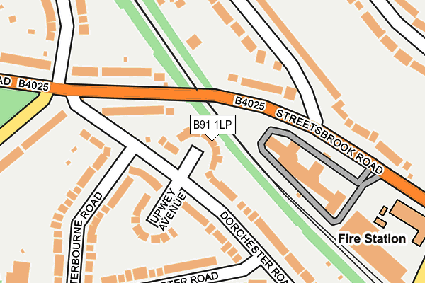 B91 1LP map - OS OpenMap – Local (Ordnance Survey)