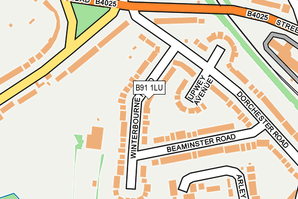 B91 1LU map - OS OpenMap – Local (Ordnance Survey)