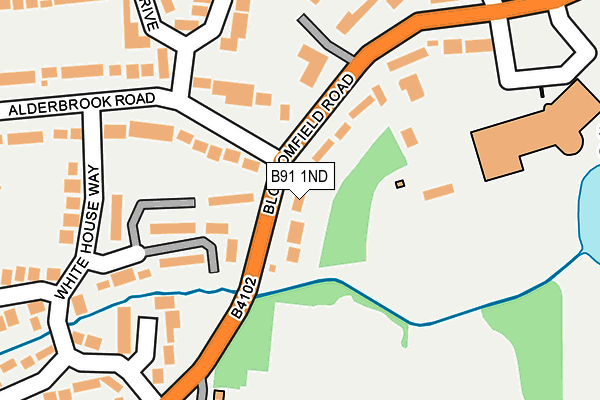 B91 1ND map - OS OpenMap – Local (Ordnance Survey)