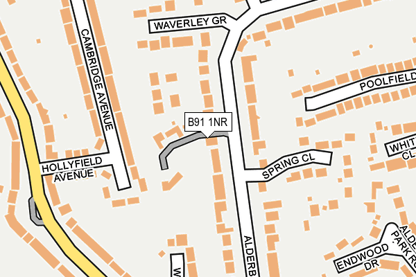 B91 1NR map - OS OpenMap – Local (Ordnance Survey)