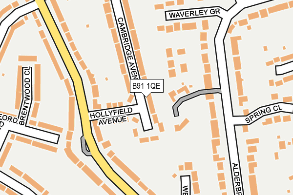 B91 1QE map - OS OpenMap – Local (Ordnance Survey)