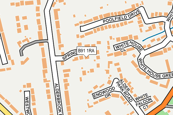 B91 1RA map - OS OpenMap – Local (Ordnance Survey)