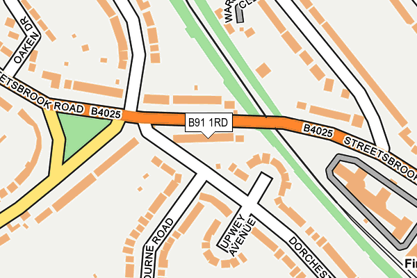 B91 1RD map - OS OpenMap – Local (Ordnance Survey)