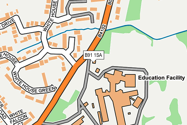 B91 1SA map - OS OpenMap – Local (Ordnance Survey)