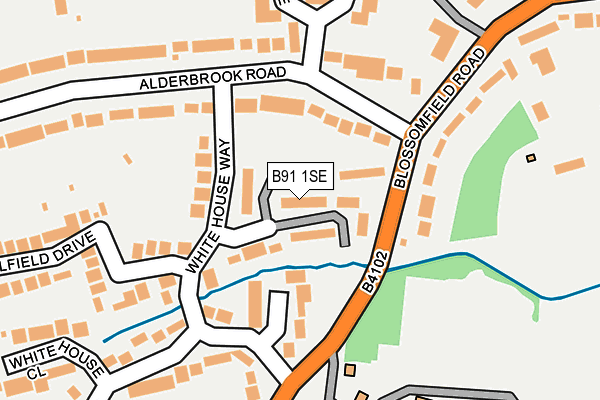 B91 1SE map - OS OpenMap – Local (Ordnance Survey)