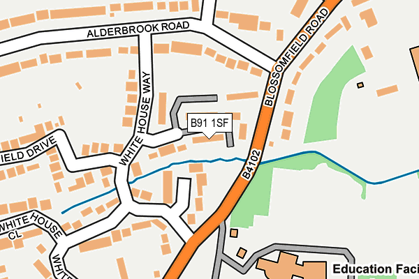 B91 1SF map - OS OpenMap – Local (Ordnance Survey)