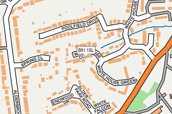 B91 1SL map - OS OpenMap – Local (Ordnance Survey)