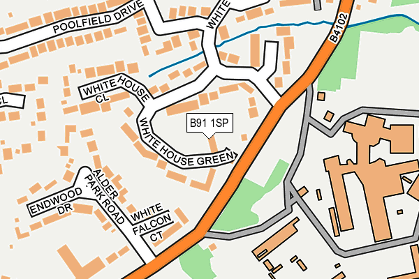 B91 1SP map - OS OpenMap – Local (Ordnance Survey)