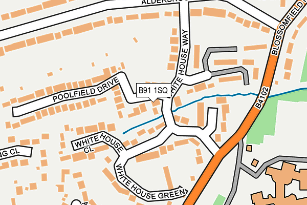 B91 1SQ map - OS OpenMap – Local (Ordnance Survey)