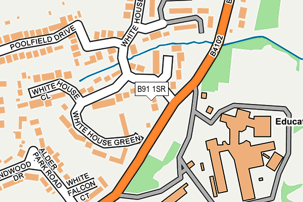 B91 1SR map - OS OpenMap – Local (Ordnance Survey)