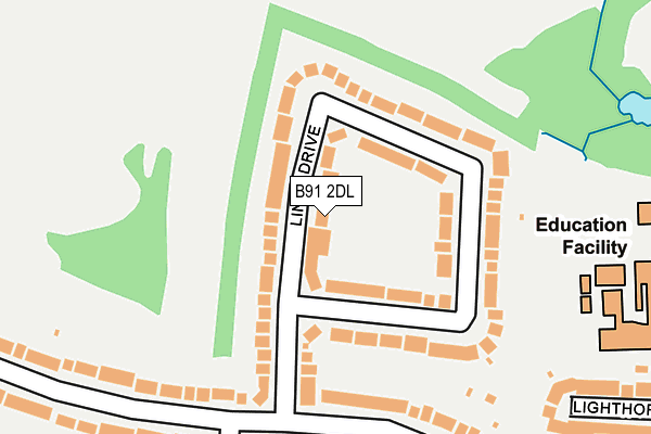 B91 2DL map - OS OpenMap – Local (Ordnance Survey)