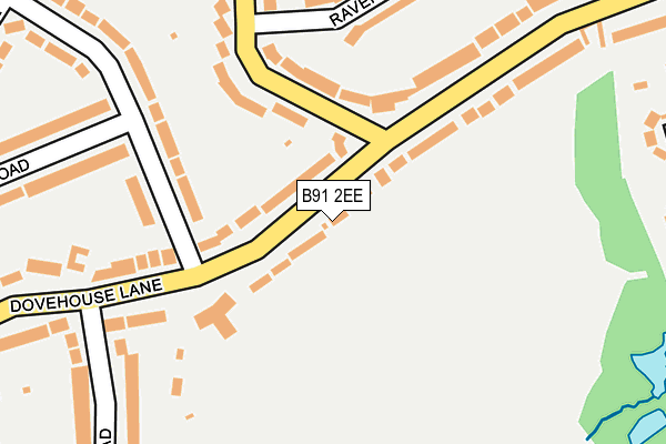 B91 2EE map - OS OpenMap – Local (Ordnance Survey)