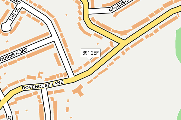 B91 2EF map - OS OpenMap – Local (Ordnance Survey)