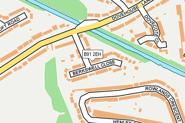 B91 2EH map - OS OpenMap – Local (Ordnance Survey)