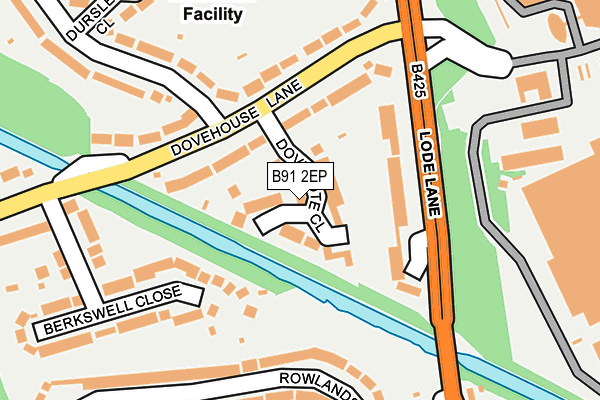 B91 2EP map - OS OpenMap – Local (Ordnance Survey)