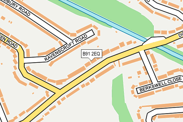 B91 2EQ map - OS OpenMap – Local (Ordnance Survey)