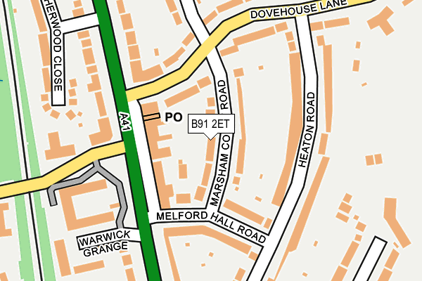 B91 2ET map - OS OpenMap – Local (Ordnance Survey)