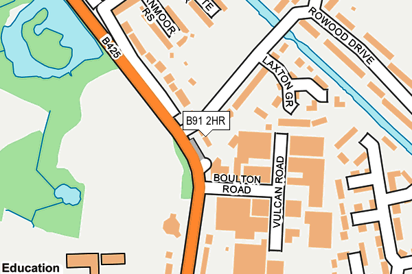 B91 2HR map - OS OpenMap – Local (Ordnance Survey)