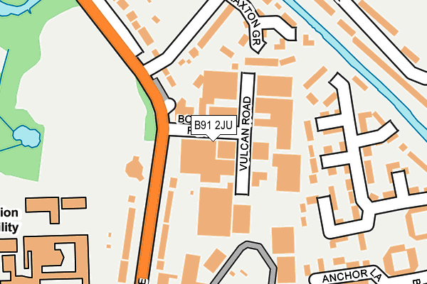 B91 2JU map - OS OpenMap – Local (Ordnance Survey)