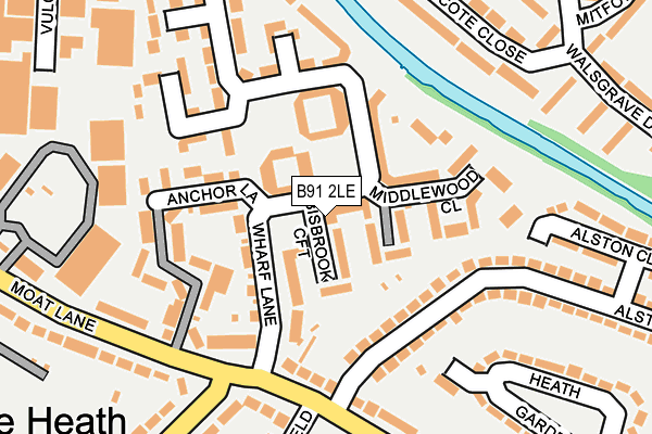 B91 2LE map - OS OpenMap – Local (Ordnance Survey)