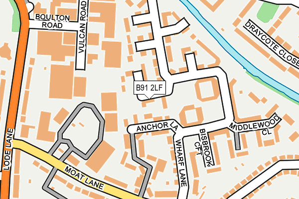 B91 2LF map - OS OpenMap – Local (Ordnance Survey)
