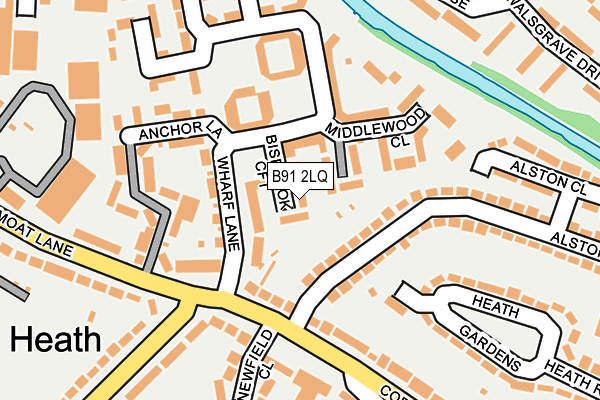 B91 2LQ map - OS OpenMap – Local (Ordnance Survey)