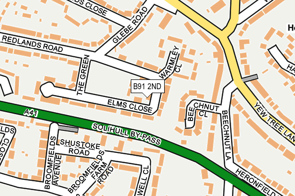 B91 2ND map - OS OpenMap – Local (Ordnance Survey)