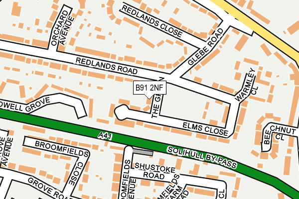 B91 2NF map - OS OpenMap – Local (Ordnance Survey)