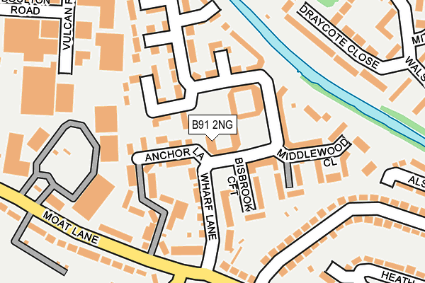 B91 2NG map - OS OpenMap – Local (Ordnance Survey)