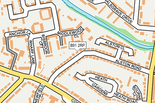 B91 2RP map - OS OpenMap – Local (Ordnance Survey)