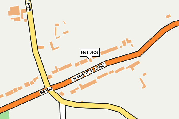 B91 2RS map - OS OpenMap – Local (Ordnance Survey)