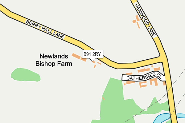 B91 2RY map - OS OpenMap – Local (Ordnance Survey)