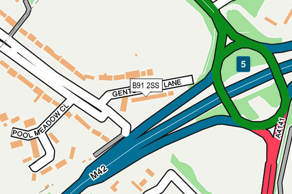 B91 2SS map - OS OpenMap – Local (Ordnance Survey)