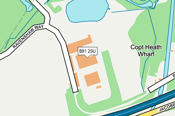 B91 2SU map - OS OpenMap – Local (Ordnance Survey)