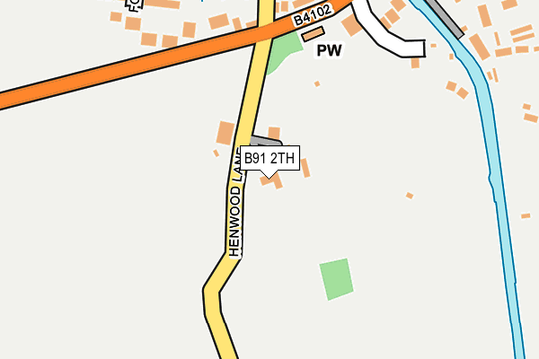 B91 2TH map - OS OpenMap – Local (Ordnance Survey)