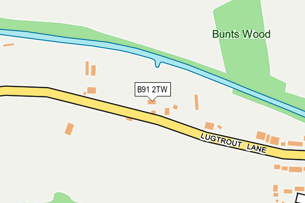 B91 2TW map - OS OpenMap – Local (Ordnance Survey)