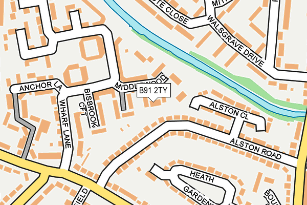 B91 2TY map - OS OpenMap – Local (Ordnance Survey)