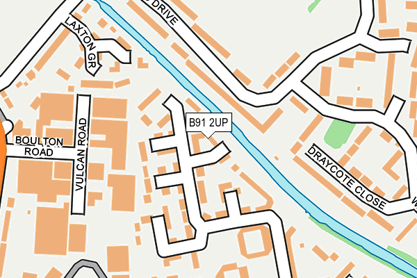 B91 2UP map - OS OpenMap – Local (Ordnance Survey)