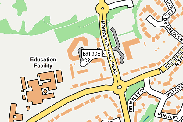 B91 3DE map - OS OpenMap – Local (Ordnance Survey)